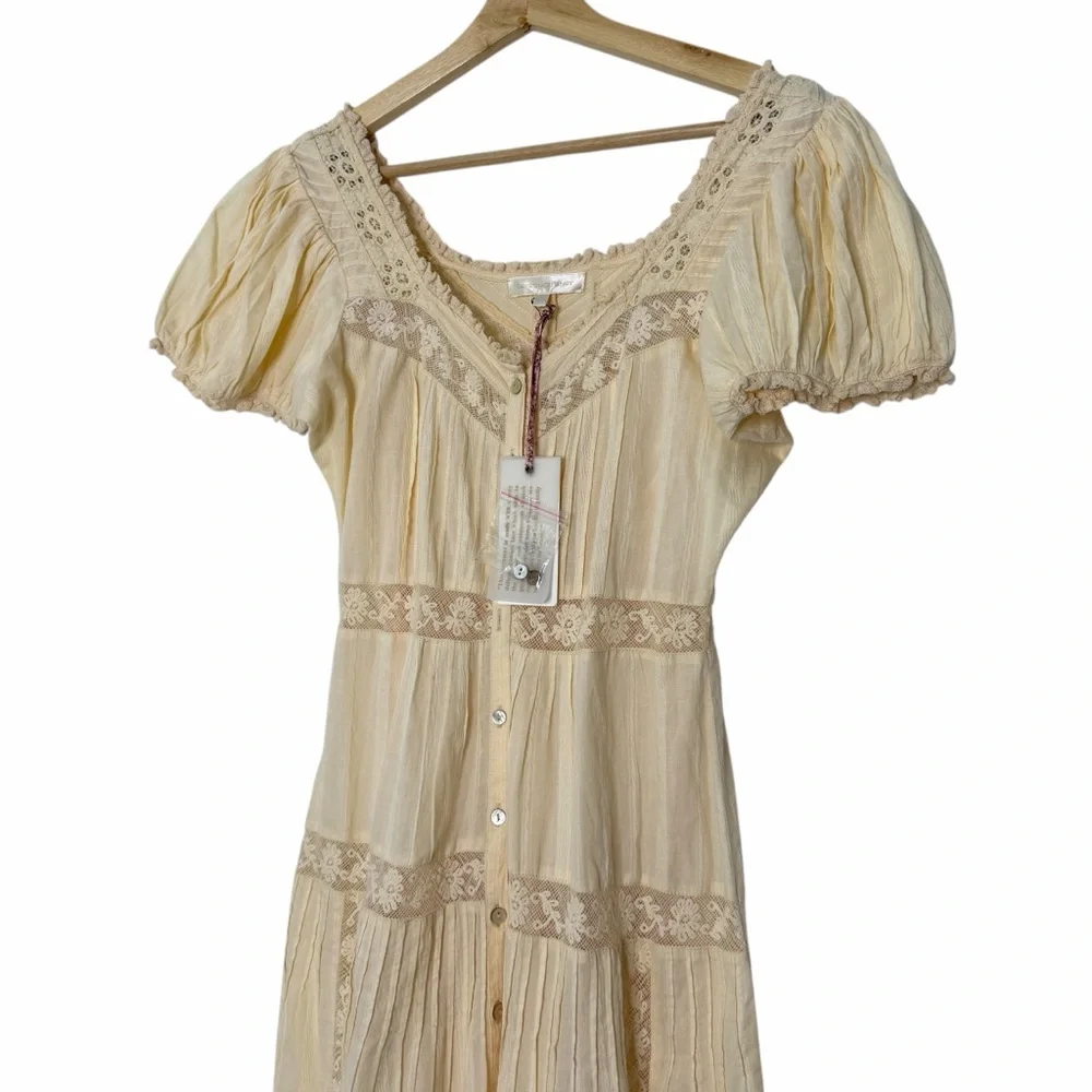 NEW Loveshackfancy Carabella Dress Ivory - Picture 6 of 15